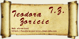 Teodora Zoričić vizit kartica